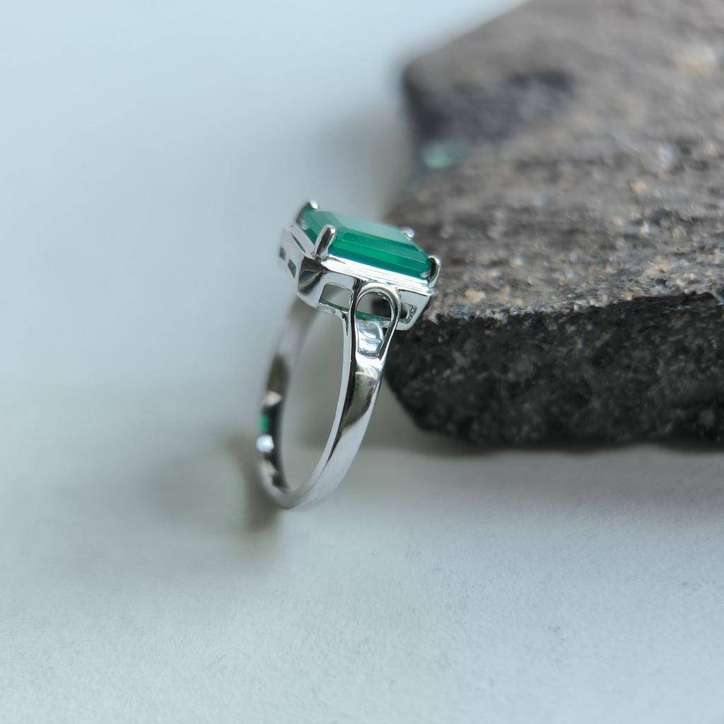 Серебряное кольцо с натуральным агатом 1.85ct, вес изделия 3,09 гр (2189763)