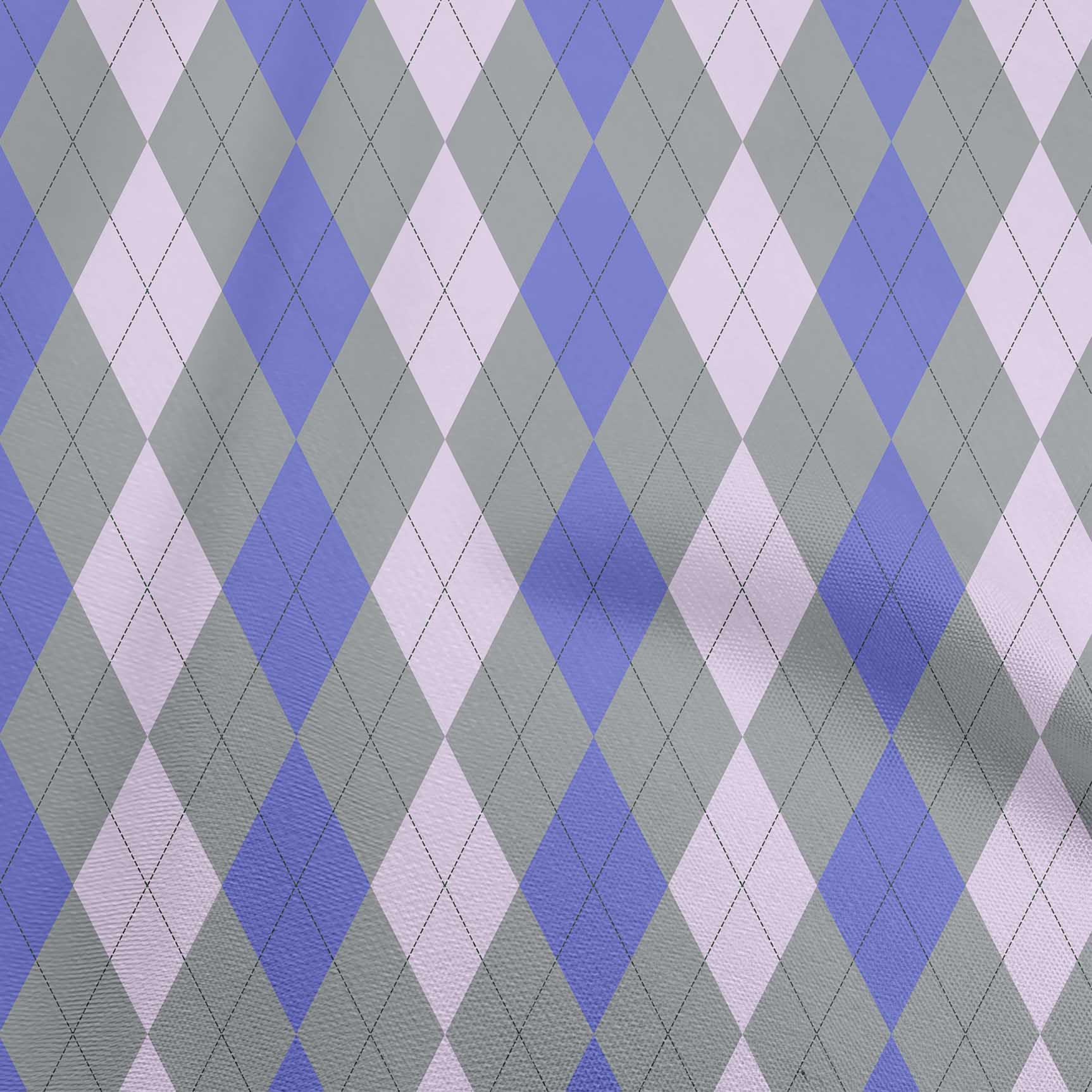 

OneOone Cotton Flex Brown Fabric Check Argyle Diy Clothing Тканина для стьобання Тканина з принтом на ярди 40 дюймів 42 Inch Wide - Viscose Chiffon середній синього кольору