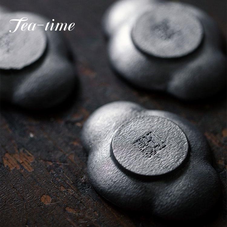 Japanese Retro Pure Tin Coaster Zen Tea Saucer Insulation Pad Old Tin Tea Coaster Cup Holder Tea Ceremony Tea Set Accessories