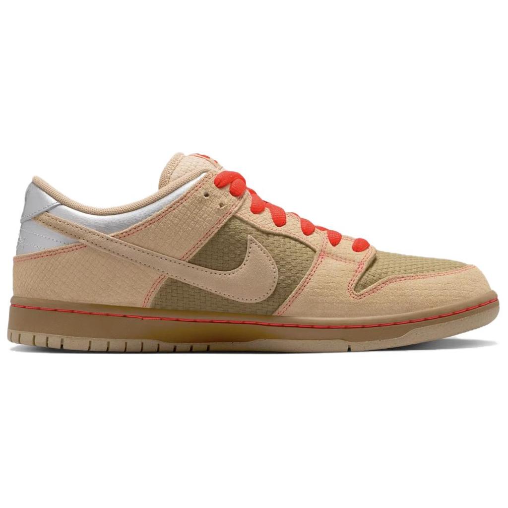 Nike SB Dunk Low Songkran Men Sneakers Multi-Color Canvas Vachetta-Tan-Parachute-Beige-Bright-Crimson-Legend-Dark-Brown-Metallic-Silver IB6206-701