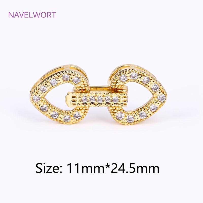 18K Gold Plated Pearl Clasp Connector,Clasps For Jewelry,Brass Fasteners Lock Clasp Accessories DIY Jewelry Making Supplies