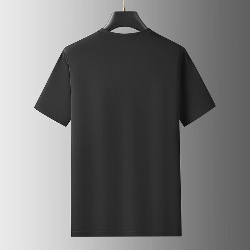 Dibenze Men's Plus Size Round Neck Cool Touch T-Shirt