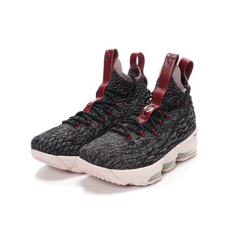 Nike Lebron 15 Pride Of Ohio 'Black' Non Slip Lightweight Mid Top Children's Basketball Shoes Black Red Teenagers 922811-003