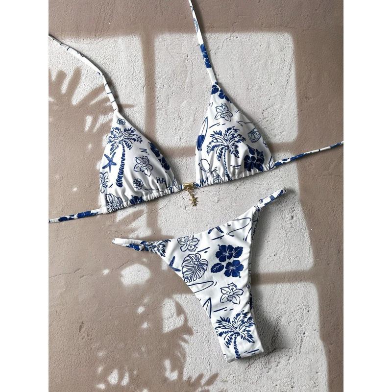 2026 Polka Dot Bikini Bikin Sexy Strap Split Set Swimsuit Women