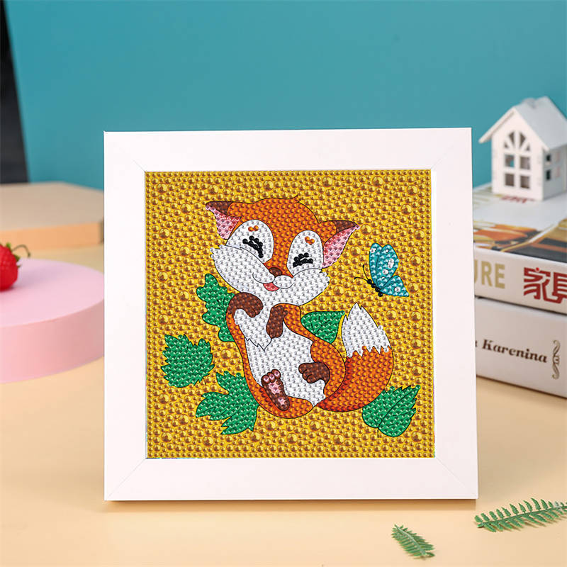 Kids Full Drill 5D Diamond Painting Kit, Cartoon Animal Handmade Diy Diamond Paste Decor Art