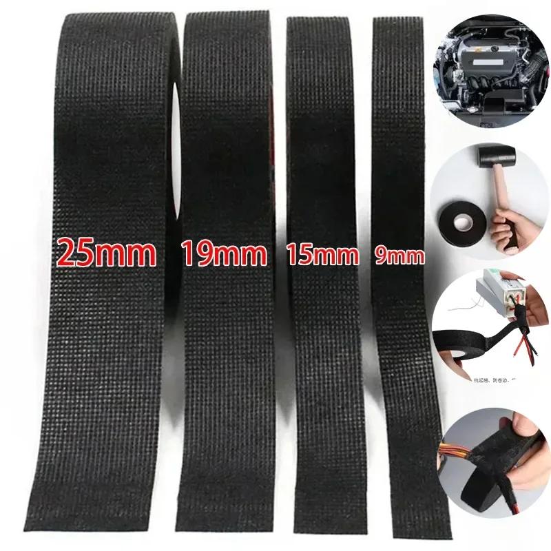 

Electrical Tape Heat-resistant Harness Bundle Insulation Auto Wiring Fabric Cloth Wrap Waterproof Cable Organizer Adhesive Tapes 9mm&10M -(1 roll)