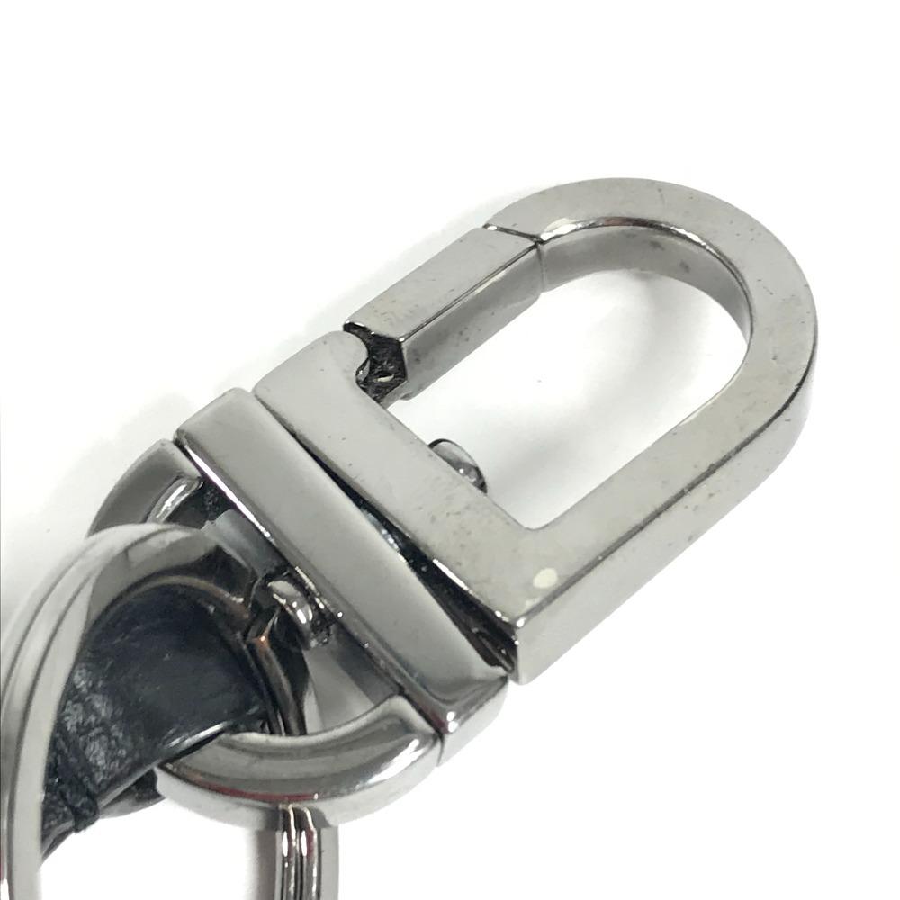 Dior CD Logo Bag Charm Key Ring Key Holder Leather Black/Silver