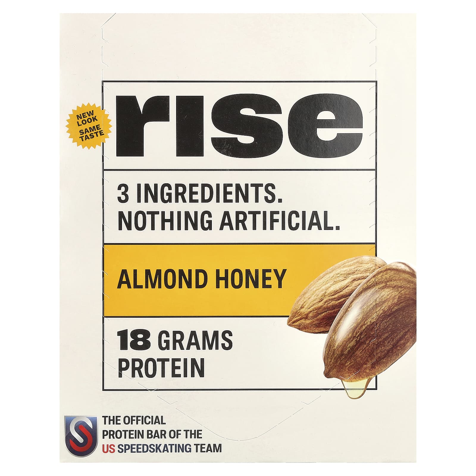

Rise Bar, protein bar, almond honey, 12 bars, 60g (2.1oz) each