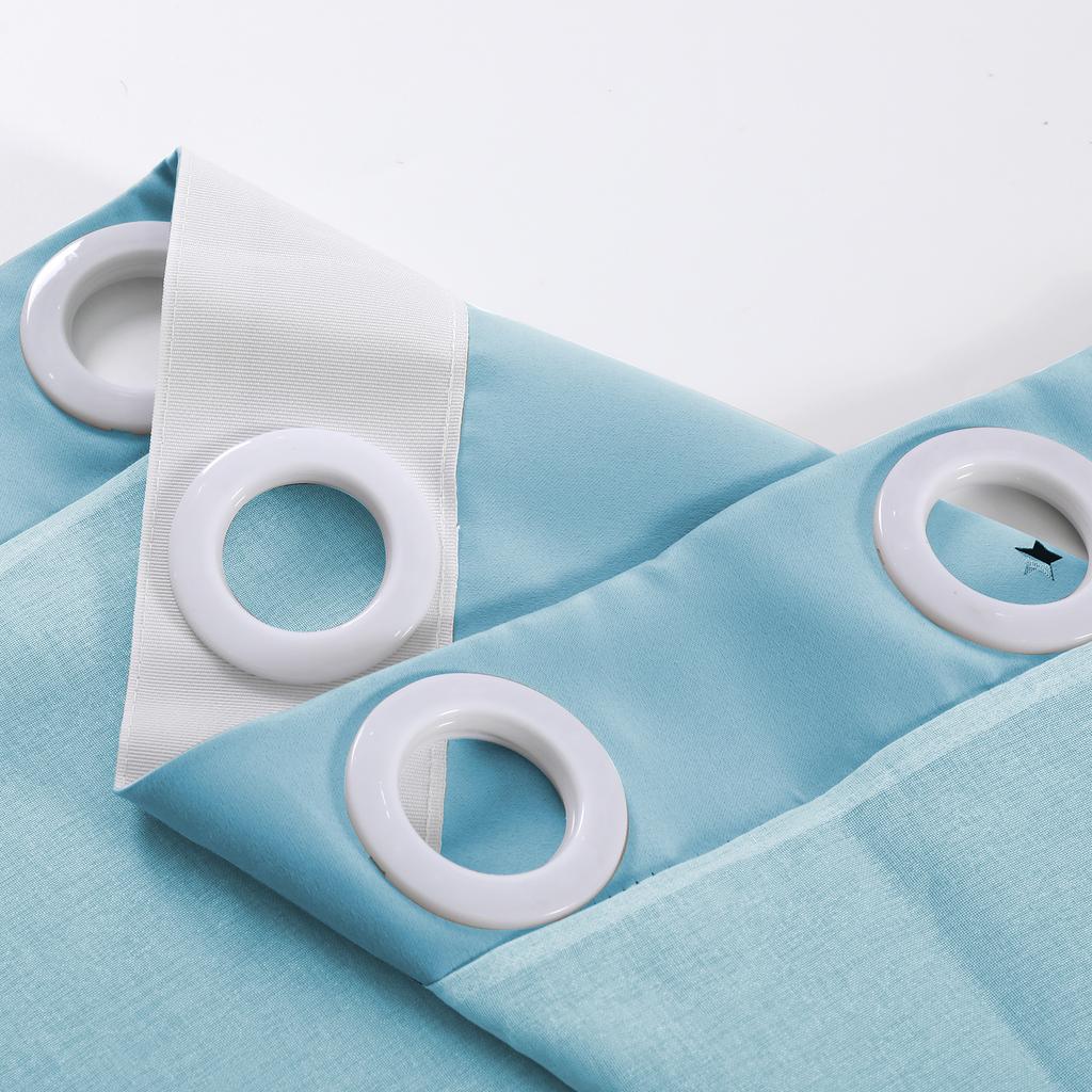 Blue 52 in. W x 96 in. L Room Darkening Curtains Monochrome Gradient Curtains for Kids Room (2 Panels)