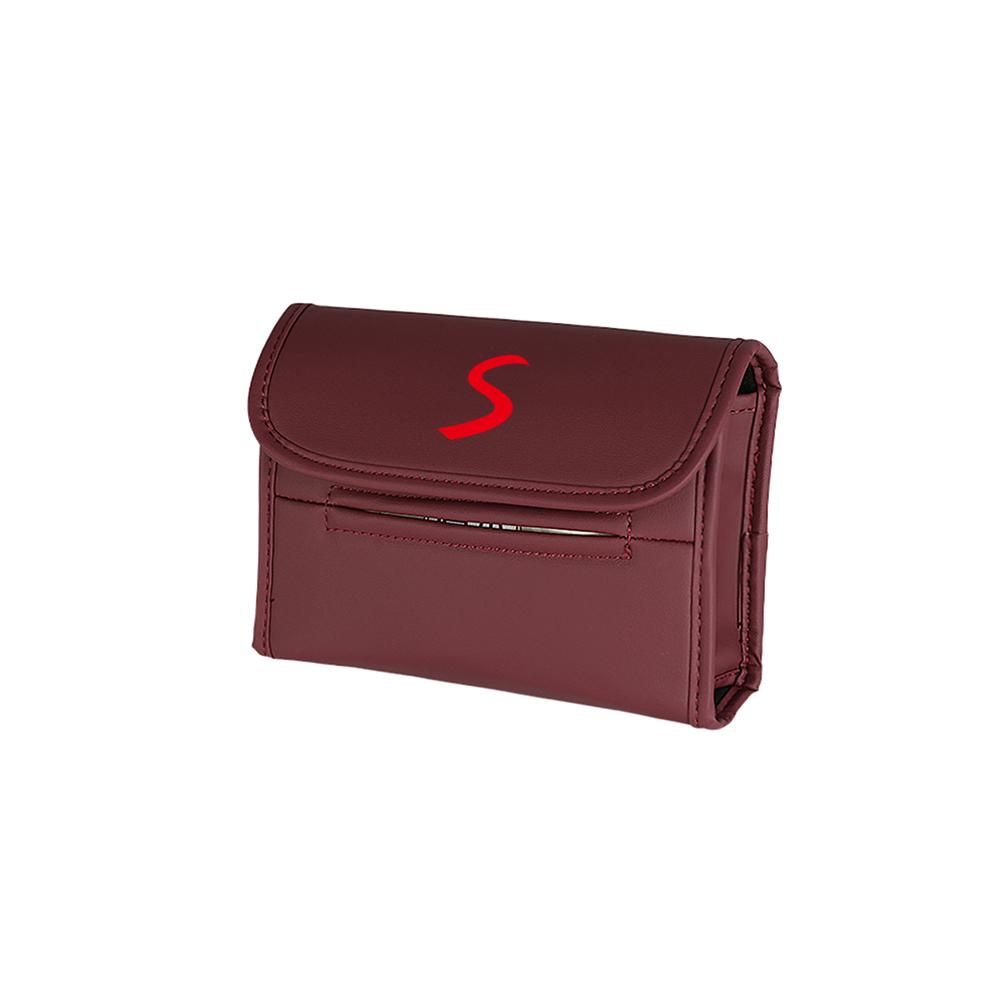 For MINI Cooper S JCW WORKS R55 R56 F55 F56 R57 R58 R59 R60 R50 Car Logo Tissue Box Napkin Holder Case Paper Towel Storage Bag