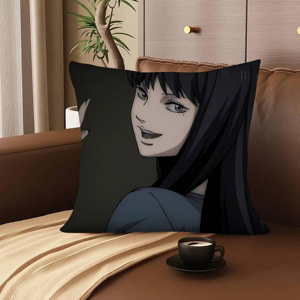 1Pc Anime Tomie Junji Ito Pillow Case Fashion Square Pillowcase Bedroom Sofa Room Ins Decoration Leisure