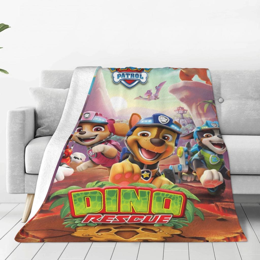 Paw Patrol Dino Snow Rescue Blanket Kids Chase Marshall 3D Print Soft Throw for Bed Sofa Bedroom Boys Girls Birthday Gift