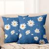 1 Pieces Bohemian Daisy Print Square Throw Pillow Cases Pattern Cushion Cover Suitable For Sofa Bedroom Car Pillow Cover