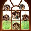 12pcs Wood Pendant Christmas Tree Ornament Set Hanging Decoration with Detailed Craftsmanship Religious Accessories