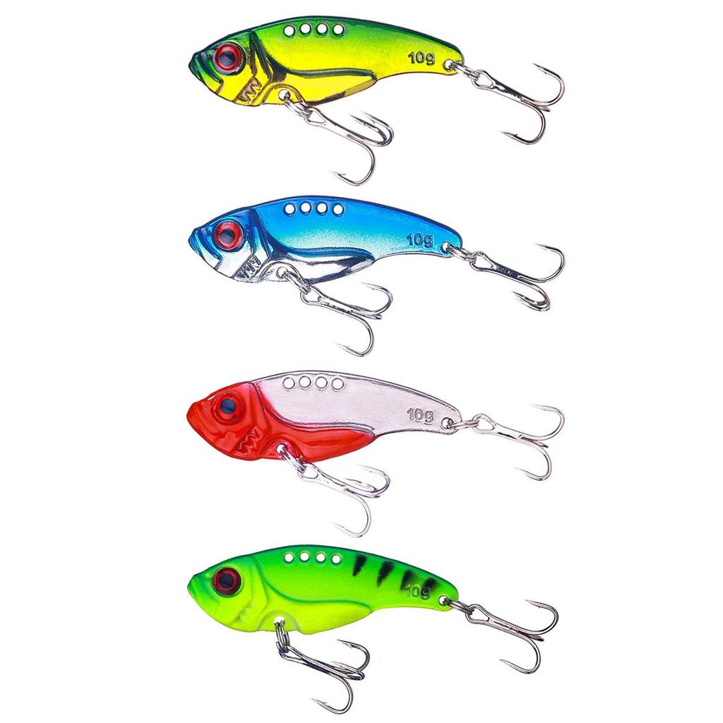 Metal Vib Blade Lure 5.CM-10G-10# Sinking Baits Artificial Bait Spoon Lures For Winter Bass Pike Fishing Tackle