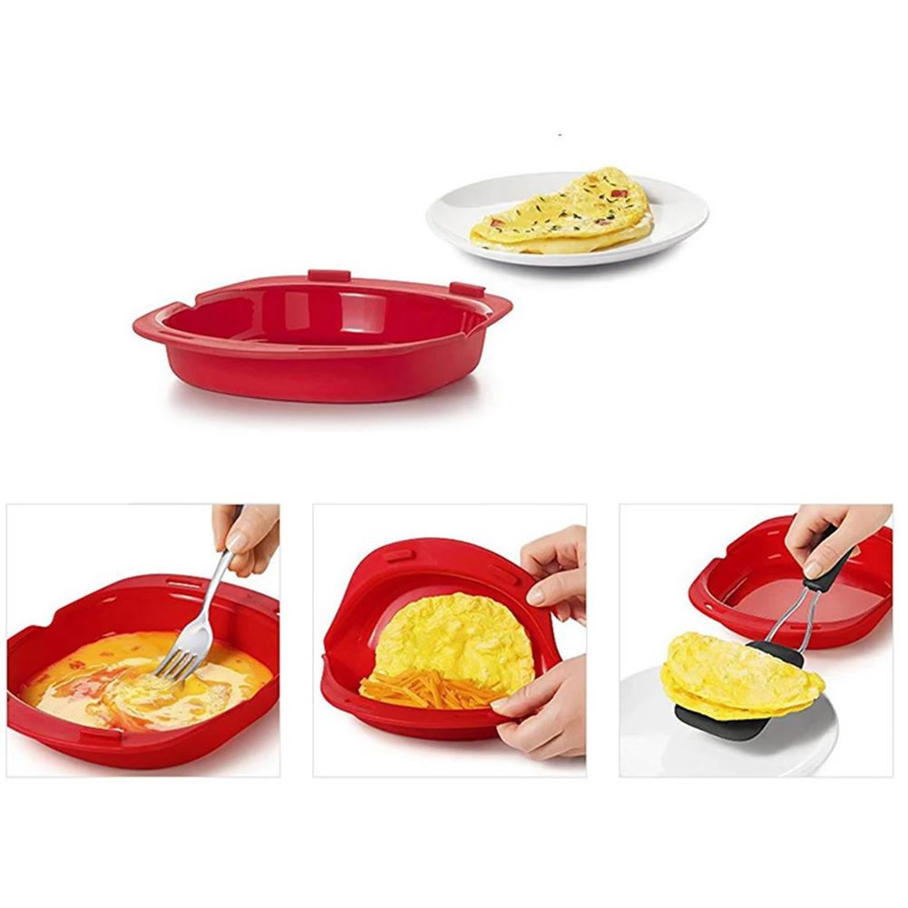 Mikrobølgeovn Silikon Omelettform Matlagingstilbehør Silikon Omelettlager Mikrobølgeovn Eggkoker for Egg Mcmuffins