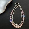 Elegant Butterfly Crystal Phone Strap with Diamond Beaded Pendant for Women Outdoor Travel Wrist Accessory