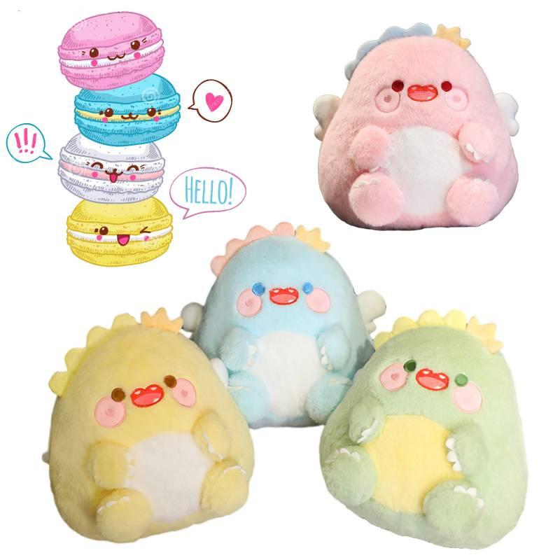 Niedliches Engel Dinosaurier Plüschtier Kissen für Kinder, PP Baumwolle gefüllt weicher Stoff, Perfektes Geburtstagsgeschenk, 30*26cm