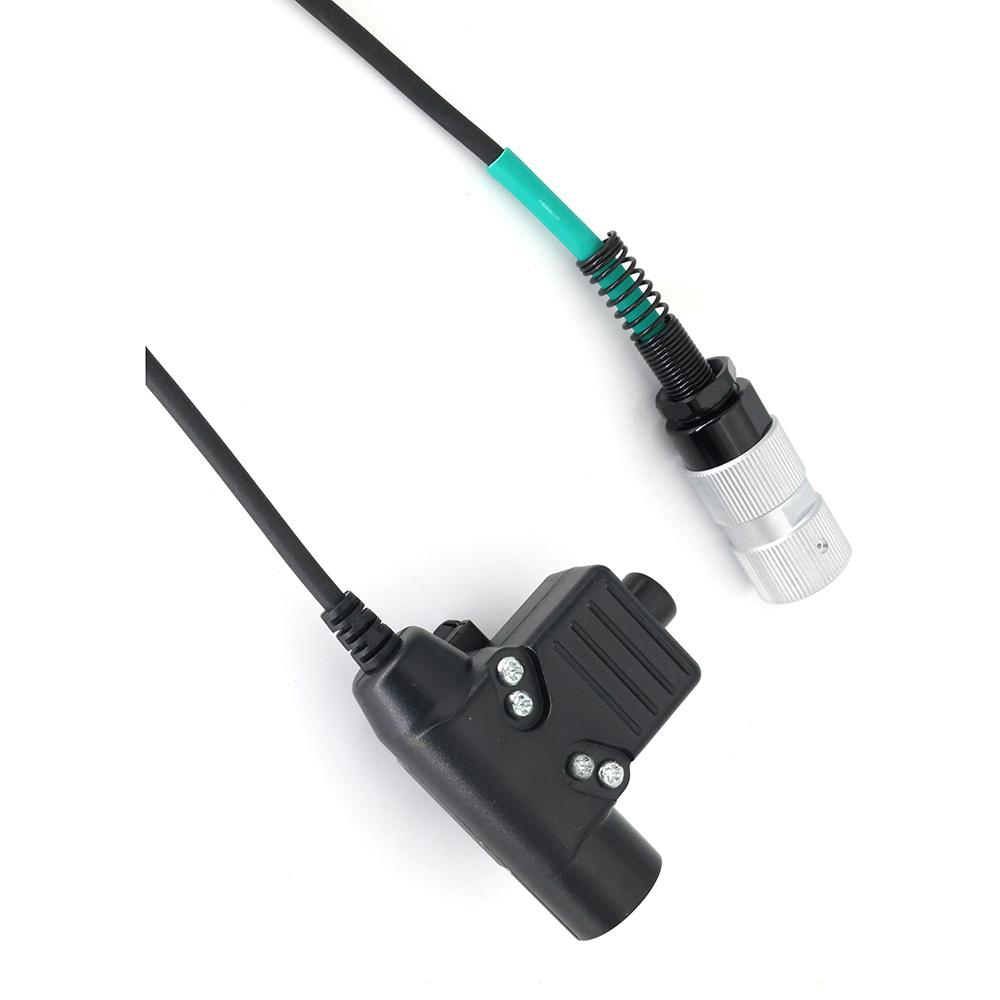1Pc 90cm 6Pin U94 Headset Connector Adapter PTT For PRC152/PRC148