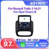 9.7 Inch Car Android For Renault Trafic 3 14-21 For Opel Vivaro B 2 Din Carplay GPS Navigation Intelligent System Touch Screen