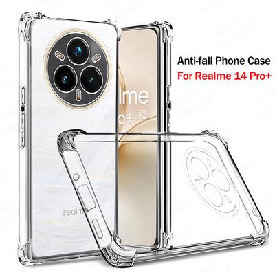 Odporne na wstrząsy Pancerne Etui Dla Realme 14 Pro+ Realme14 Pro Plus Realme14Pro 14Pro 5G Przezroczyste Silikonowe Tylne Pokrowce Przezroczyste Coque Funda