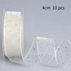 10Pcs Hotfix Crystal Organza Ribbon Trim 2.5Cm/4.0Cm 10 Yards For Handmade Bows Hair Clips Garments And Gift Boxes