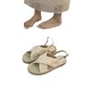 Fashion Thick Bottom Woven Fisherman Sandals Women 2024 New Summer Flat Retro Temperament Niche French Roman Summer Shoes Women Shoes
