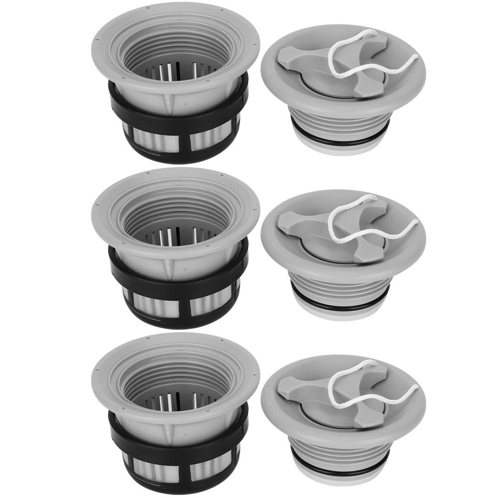 3Pcs Safety Air Valve with Filter Mesh Accessory for Inflatable Tent Boat Kayaks