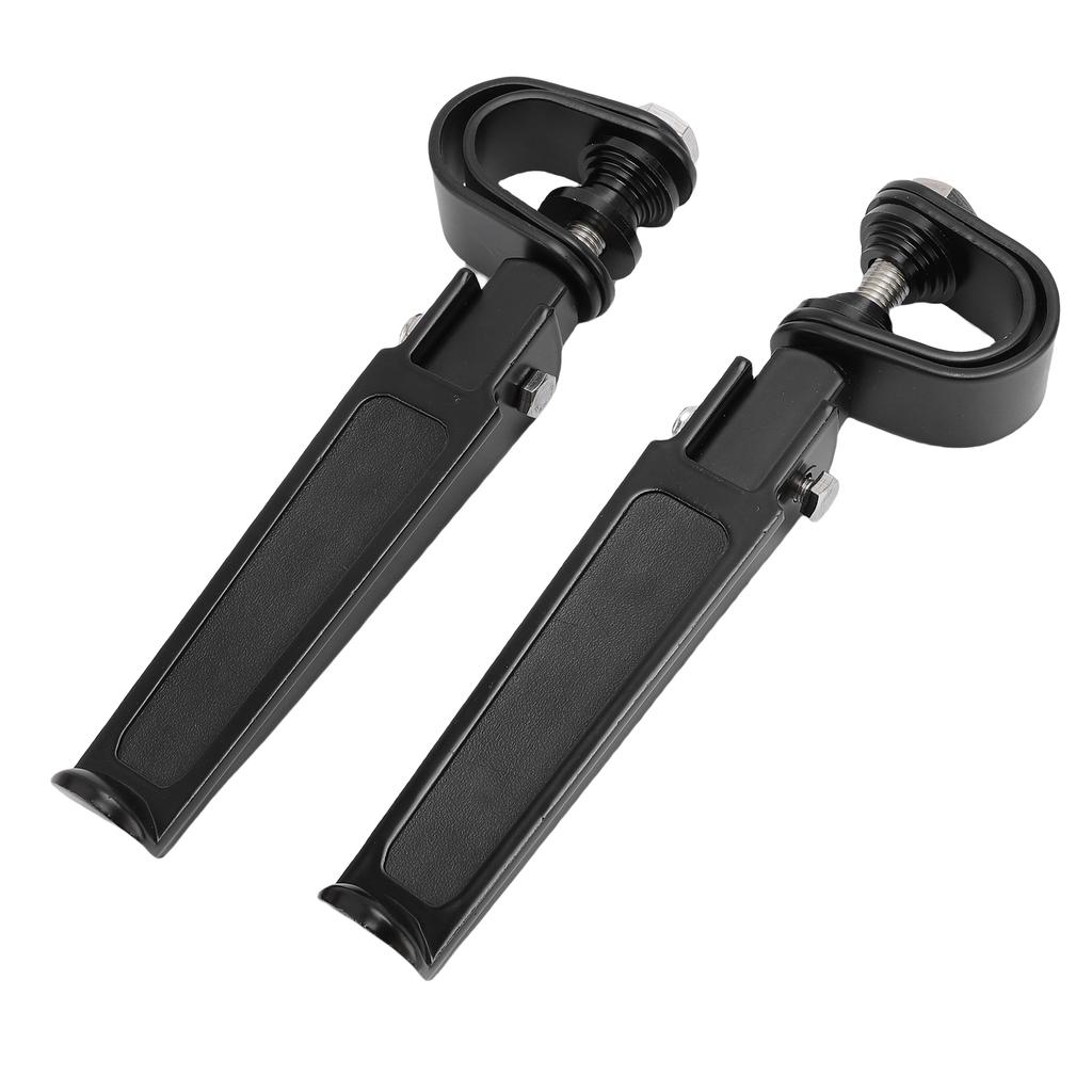 1 Pair U Clamp Footpegs 360 Degree Adjustable Universal Crash Bar Highway Footpegs for 1 Inch to 1.25 Inches Engine
