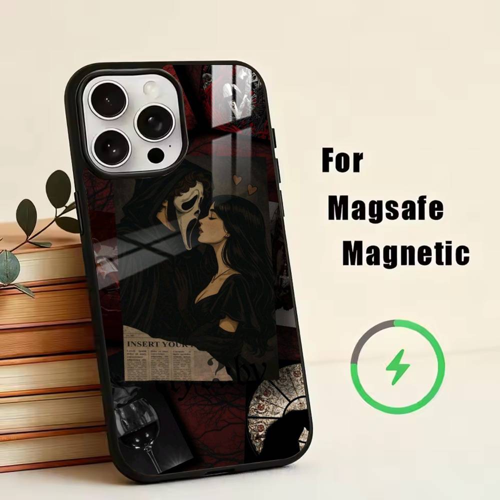 C-Cute Emo Goth Phone Case For iPhone17,16,15,14,13,12,11 Plus,Pro Magnetic with Magsafe Wireless Charging