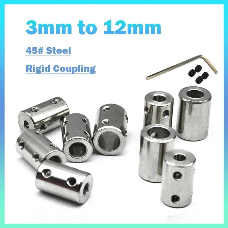 

1Pcs Rigid Coupling 3/4/5/6/6.35/7/8/10/12mm Motor Shaft Variable Diameter Conversion Connector Cylindrical Coupling DIY Model 3mm-3mm
