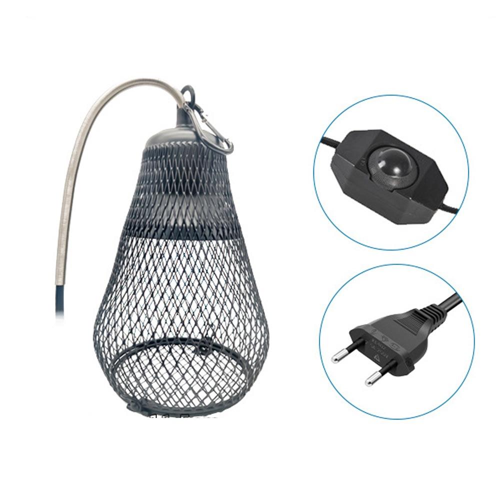Iron Mesh Dome Pet Heating Lampshade Double Cage Anti-scald Lampshade  Aquarium