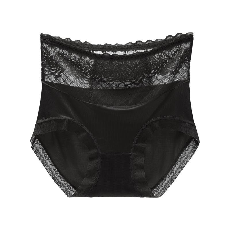 

Нижнее белье из хлопкового кружева для женщин, легкие, с высокой талией, большого размера, с утягивающим животом, без следов, женские трусики 4XL
