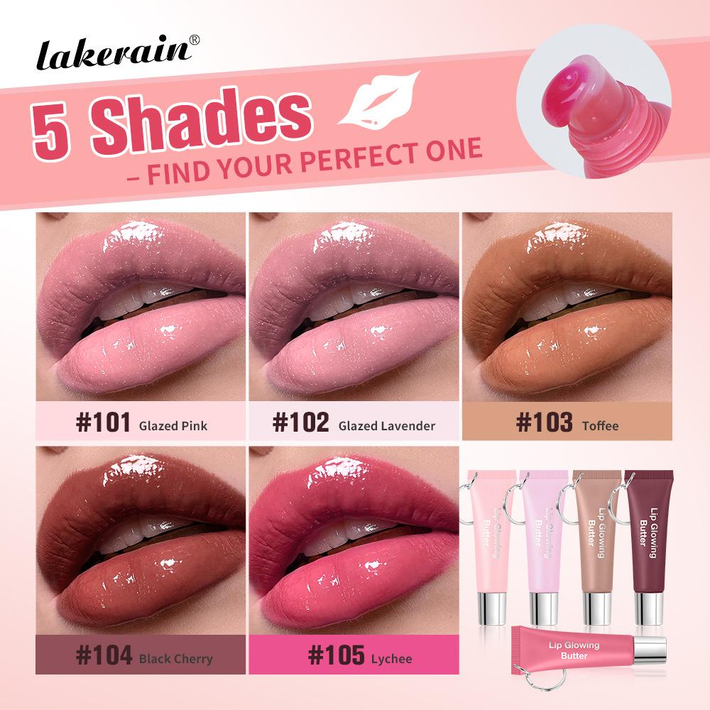 Lip Gloss Lip Oil Plumper Long Lasting Keychain Glowing Butter Moisturizing Pink Nourishing Makeup Care Hydrating Lipstick