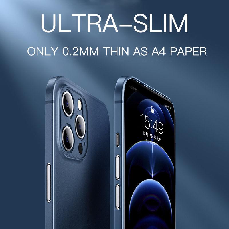 Translucent Ultra Thin PC Matte Case For iPhone 11 12 13 14 15 16 Pro Max 15 Plus Frosted Phone Cover Fundas