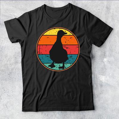 Retro Vintage Sunset Duck Lover Owner Funny S Top Mens TShirt DM
