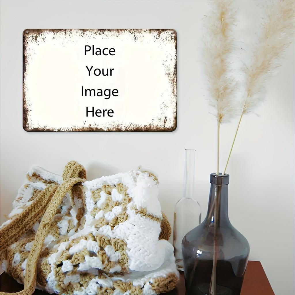 Custom Retro Farmhouse Metal Sign Waterproof Iron Wall Decor Indoor Outdoor Personalized Text Pattern Tin Plaque