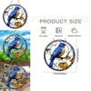 Simulated Blue Bird Branch Pattern Circular Acrylic Pendant For Garden Outdoor Decor