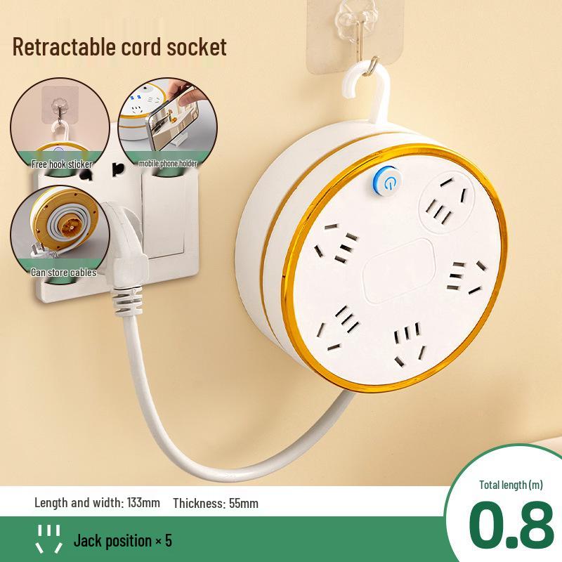 Einziehbare USB-Steckdosenleiste mit Kabelpanel für den Heim- oder Wohnheimgebrauch