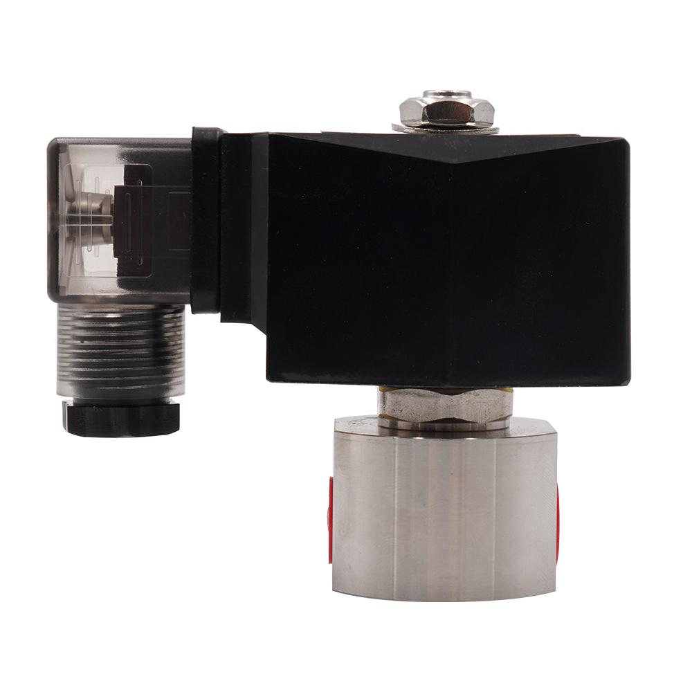 304 Stainless Steel 2 Way High Pressure Normally Closed Solenoid Valve G 1/4" 1/8" AC220V DC24V Orifice 1.2mm 200Bar 2mm 100Bar