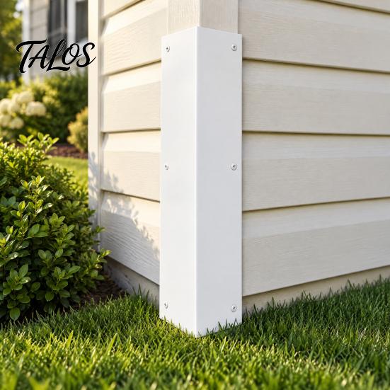 Gazebo Edge Protection 2 Pcs White Stainless Steel Corner Guard, 89 Degree Angle Metal Rust Proof Wall Guards Siding Protector, Outdoor for