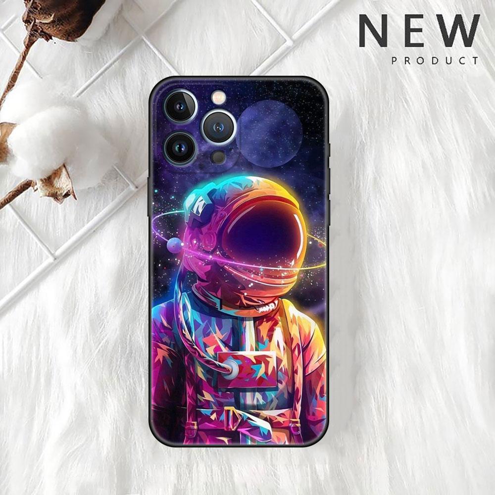 Чехол Universe Cool Astronaut для Apple iPhone 14 Pro Max 13 11 12 Mini SE 7 8 Plus X XS 6 6S, силиконовый чехол для телефона, мягкий TPU Funda