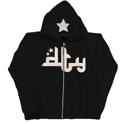 Unisex Harajuku Y2K Damen Hoodies Buchstaben Print Punk Lockeres Sweatshirt Hip Hop Langarm Tasche Herren Streetwear Oberteile