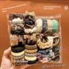 [86 pieces set] autumn and winter hair accessories cute widened and thickened high elastic high horsetail rubber band durable hair ring
