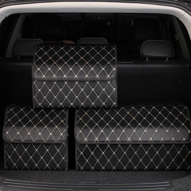 Leather Car Trunk Storage Organizer Box