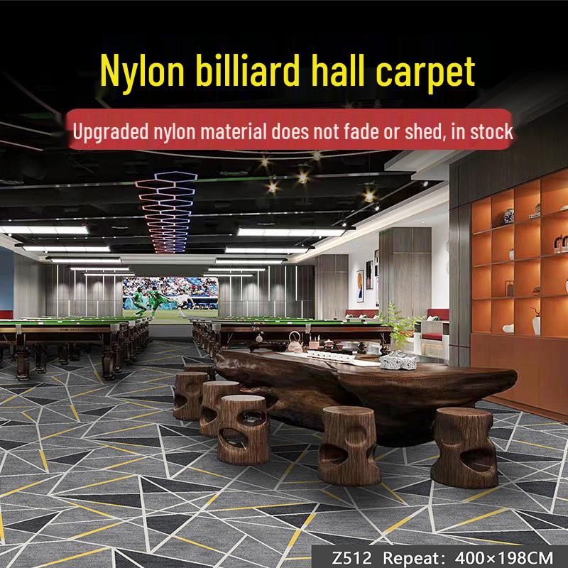 Billiard Room Nylon Carpet: Fireproof, Printed, Large Area, Wall-to-Wall for Halls & Clubs
