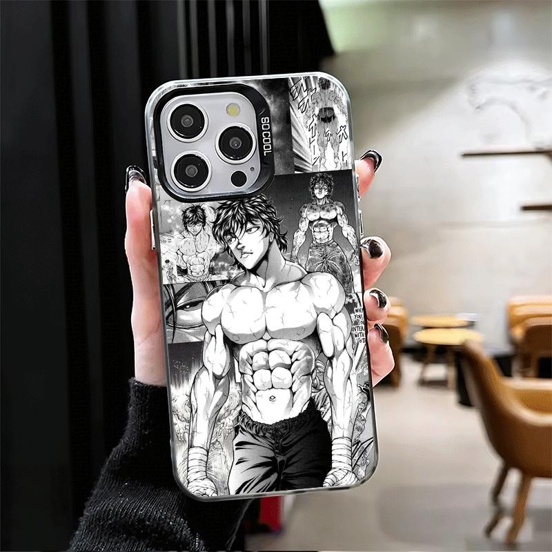 Baki the Grappler Anime Weiche Handyhülle für iPhone 15 16 17 Pro Max 17Air 16E 14 Plus 13 12 Mini Stoßfeste Hülle Rückseite