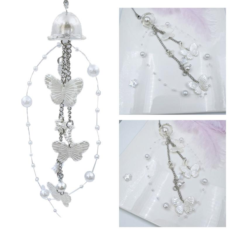 Phone Lanyard Wind Chime Pendant Keychain Charming Jewelry Unique Phone Strap