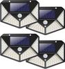 Batone LED Solar Lights, Set of 4, Solar Panel Sensor Lights, LED Outdoor Lighting with Motion Sensor, Solar Powered, Waterproof, Security Lights