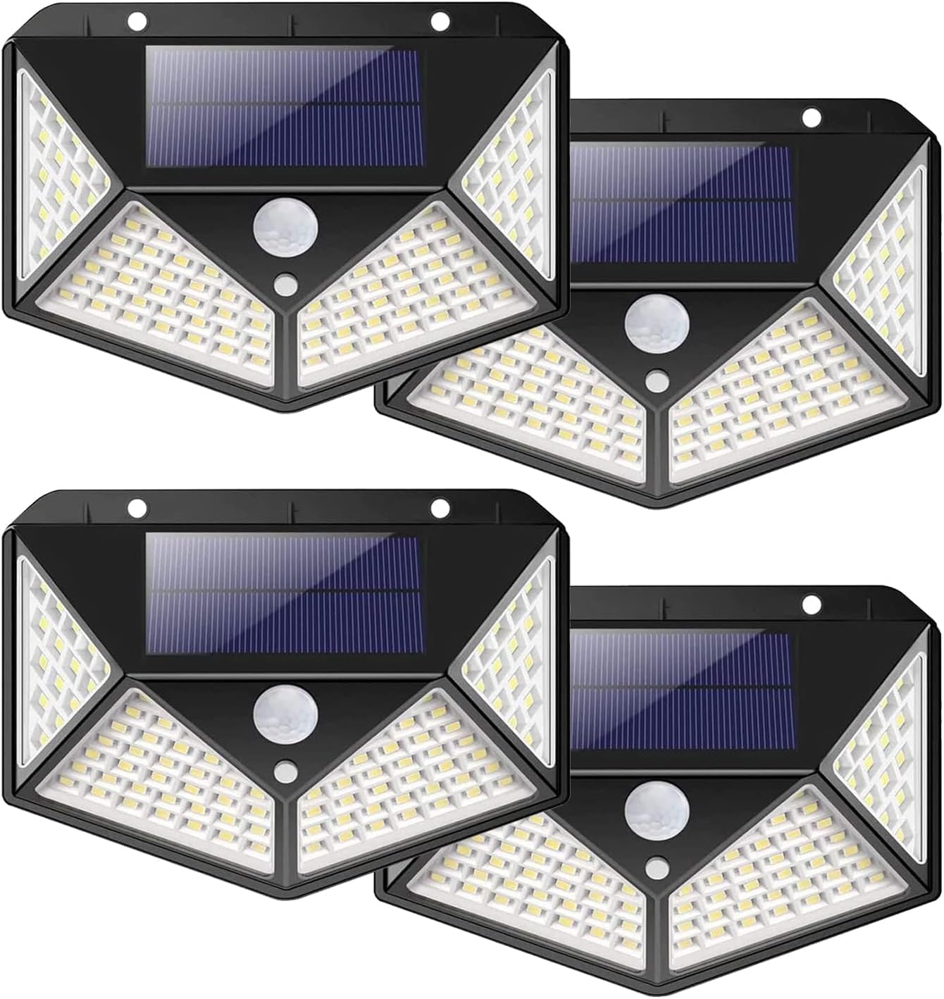 

Batone LED Solar Lights, Set of 4, Solar Panel Sensor Lights, LED Outdoor Lighting with Motion Sensor, Solar Powered, Waterproof, Security Lights